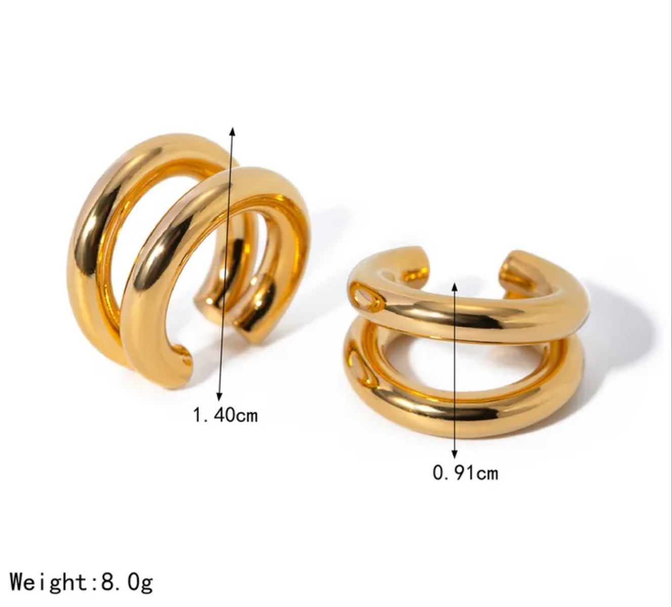 Σκουλαρίκια ear cuff ανοξείδωτο ατσάλι 1 ΤΕΜ #LH1012
