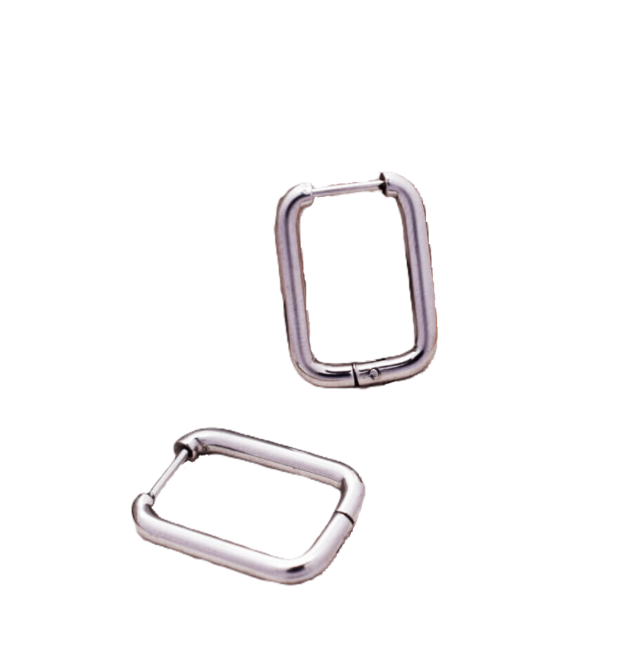 Annabelle ατσάλινα σκουλαρίκια κρίκοι - Lilah jewellery boutique