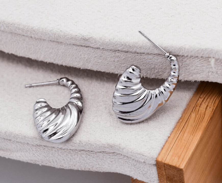 Silvia Ατσάλινα σκουλαρίκια - Lilah jewellery boutique