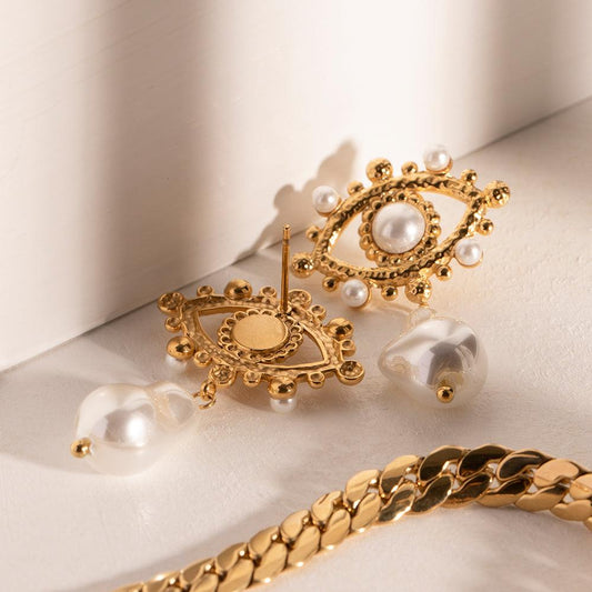 Ατσάλινα σκουλαρίκια Citra - Lilah jewellery boutique