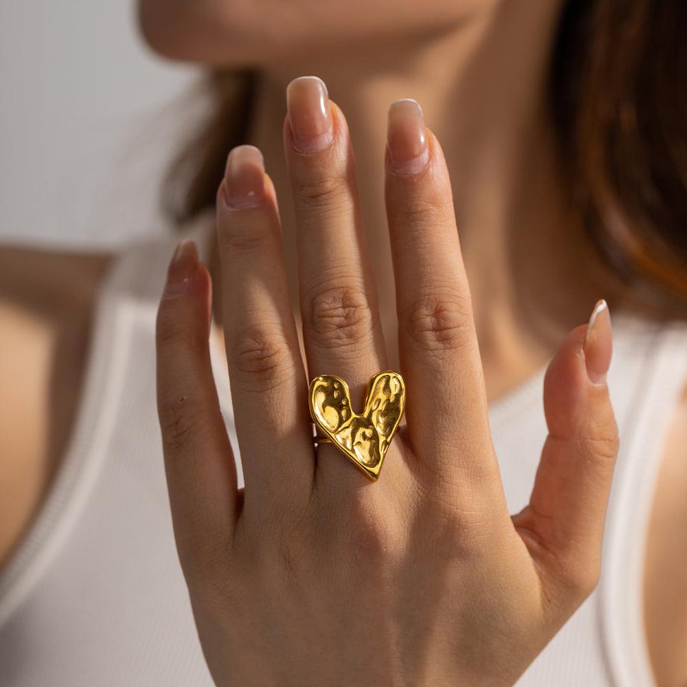 Ατσάλινo δαχτυλίδι Beatrix - Lilah jewellery boutique