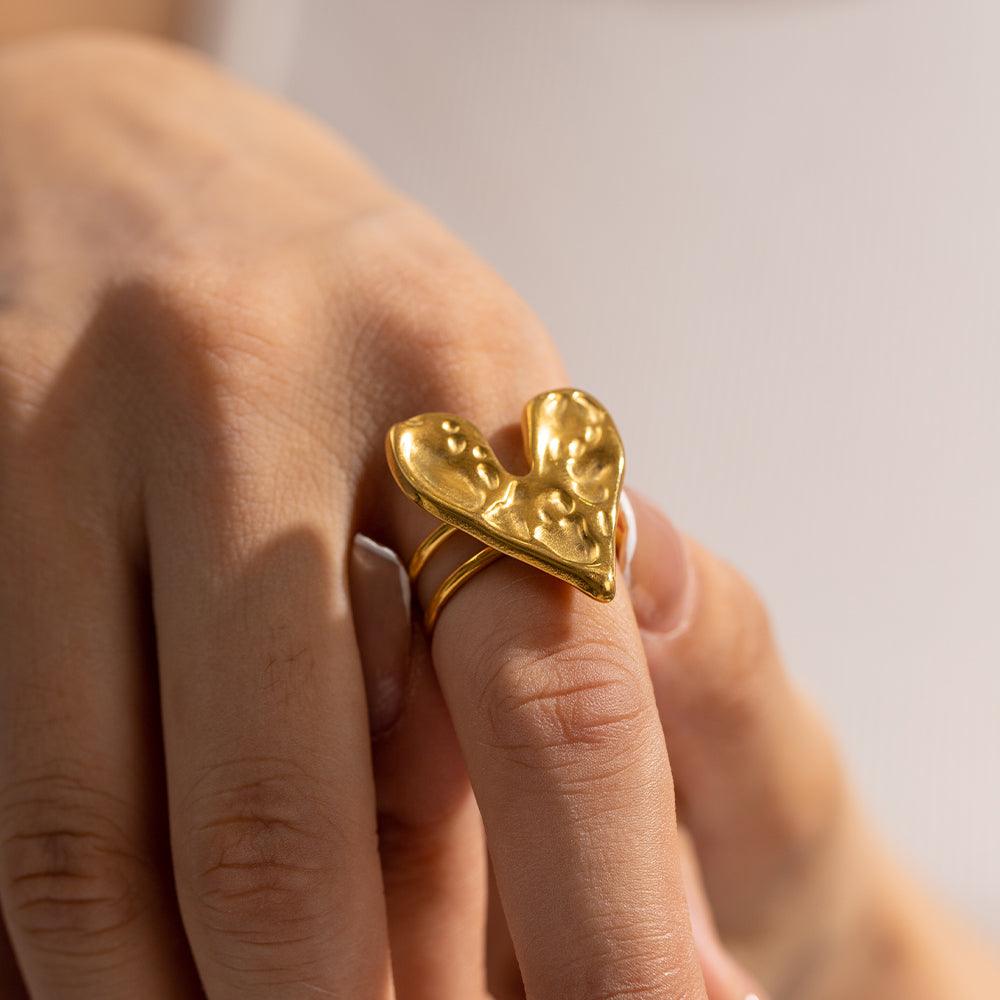 Ατσάλινo δαχτυλίδι Beatrix - Lilah jewellery boutique