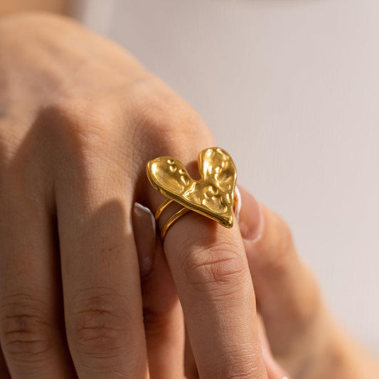 Ατσάλινo δαχτυλίδι Beatrix - Lilah jewellery boutique