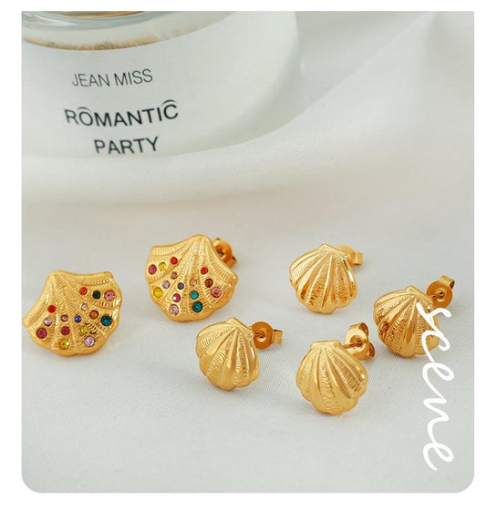 Ατσάλινα σκουλαρίκια Miami - Lilah jewellery boutique