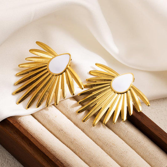 Ατσάλινα σκουλαρίκια Palma - Lilah jewellery boutique