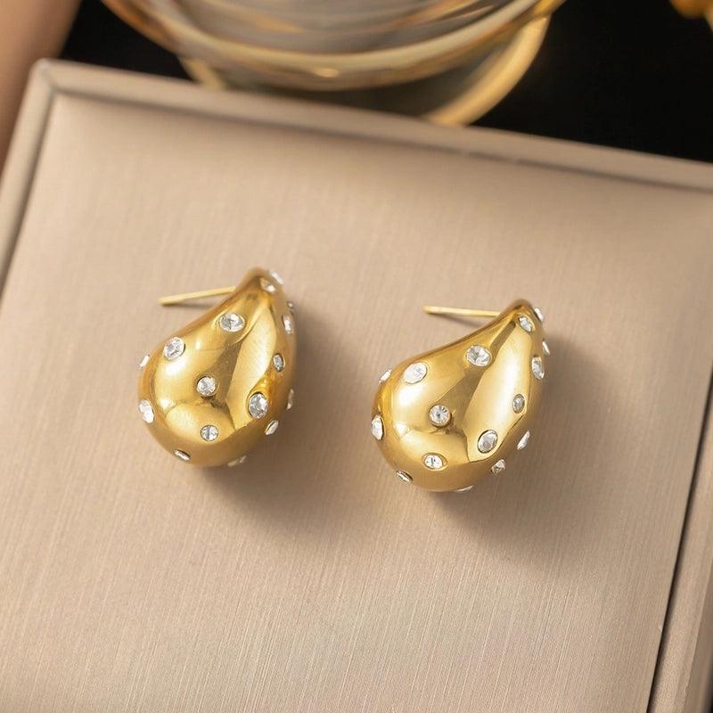 Ατσάλινα σκουλαρίκια Dropp - Lilah jewellery boutique