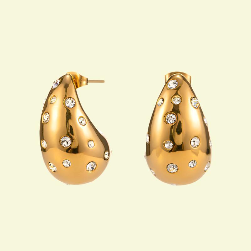 Ατσάλινα σκουλαρίκια Dropp - Lilah jewellery boutique