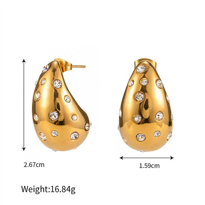 Ατσάλινα σκουλαρίκια Dropp - Lilah jewellery boutique