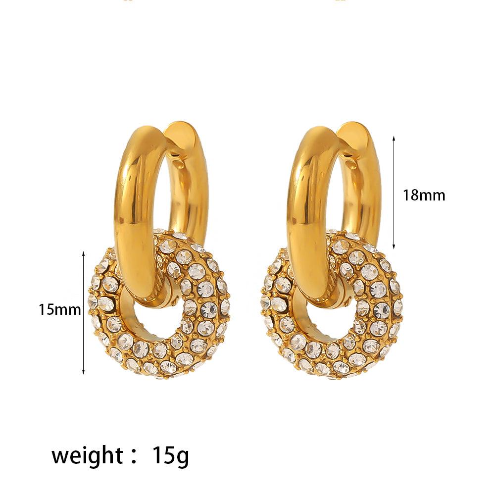 Ατσάλινα σκουλαρίκια Pamela - Lilah jewellery boutique