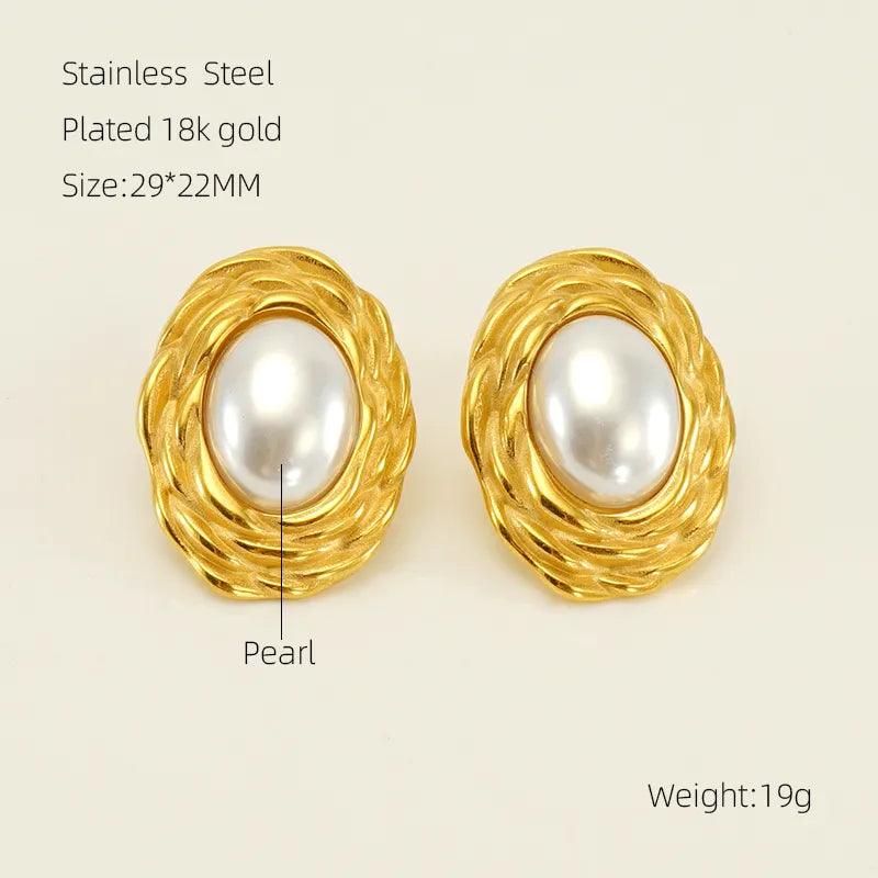 Ατσάλινα σκουλαρίκια Rihana - Lilah jewellery boutique