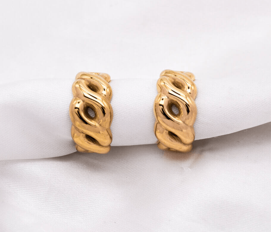 Infinity Ατσάλινα σκουλαρίκια - Lilah jewellery boutique