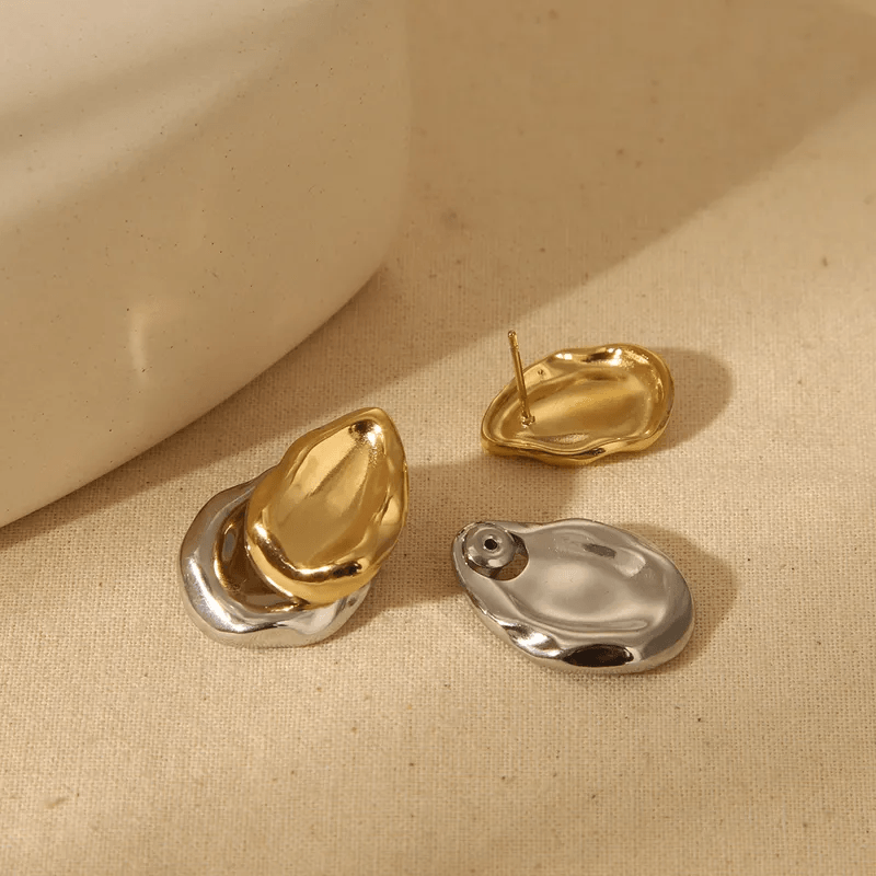 Ατσάλινα σκουλαρίκια Disquared - Lilah jewellery boutique