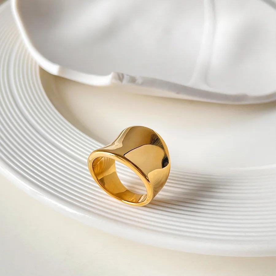 Jewelry Simple Style Classic Style Geometric 316L Stainless Steel Plating Rings - Lilah jewellery boutique