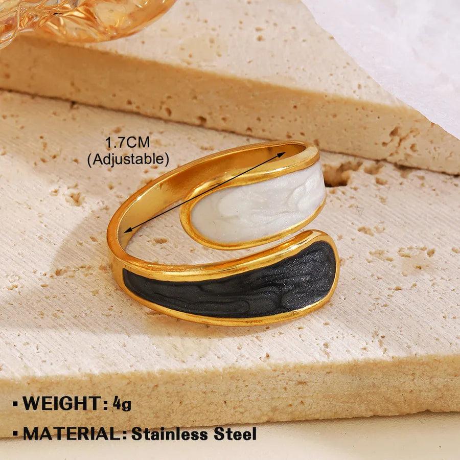 Wholesale Jewelry Simple Style Geometric 304 Stainless Steel Plating Open Rings - Lilah jewellery boutique