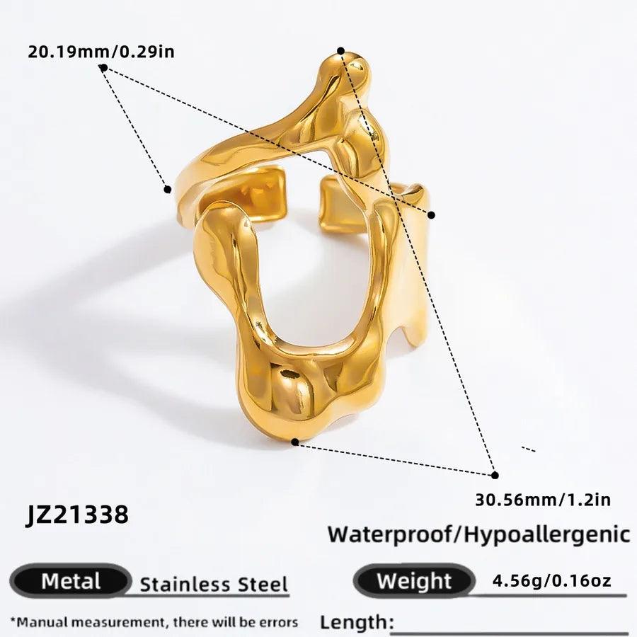Jewelry Simple Style Geometric 304 Stainless Steel Pearl Rings - Lilah jewellery boutique