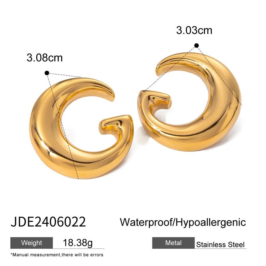 1 Pair Simple Style Classic Style Letter 304 Stainless Steel Ear Studs - Lilah jewellery boutique