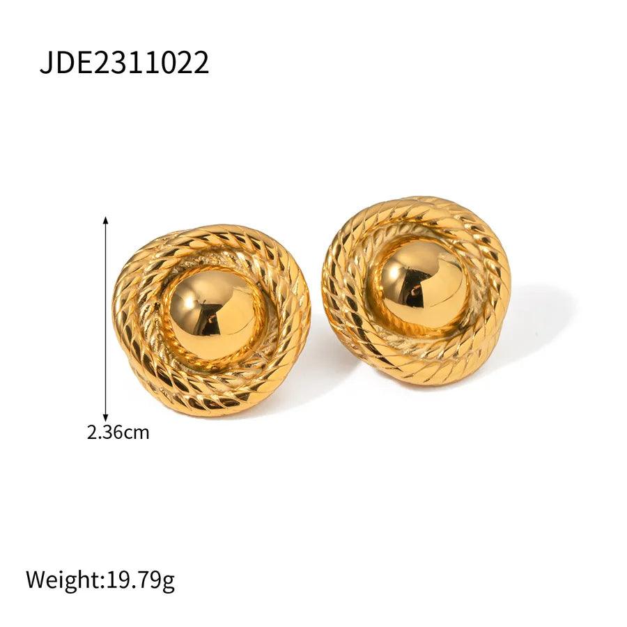 1 Pair Retro Solid Color Tassel 304 Stainless Steel Ear Studs - Lilah jewellery boutique