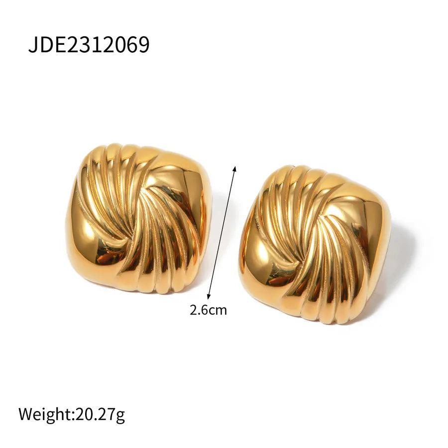 1 Pair Retro Solid Color Tassel 304 Stainless Steel Ear Studs - Lilah jewellery boutique