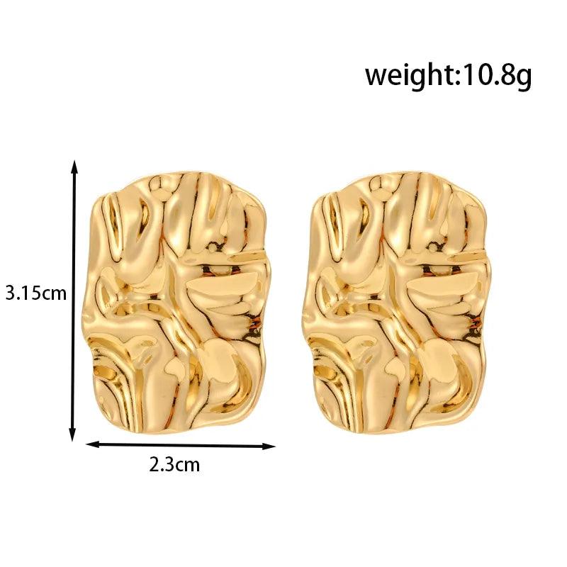 1 Pair IG Style Vintage Style French Style Geometric Butterfly Pleated Inlay 304 Stainless Steel Pearl Ear Studs - Lilah jewellery boutique