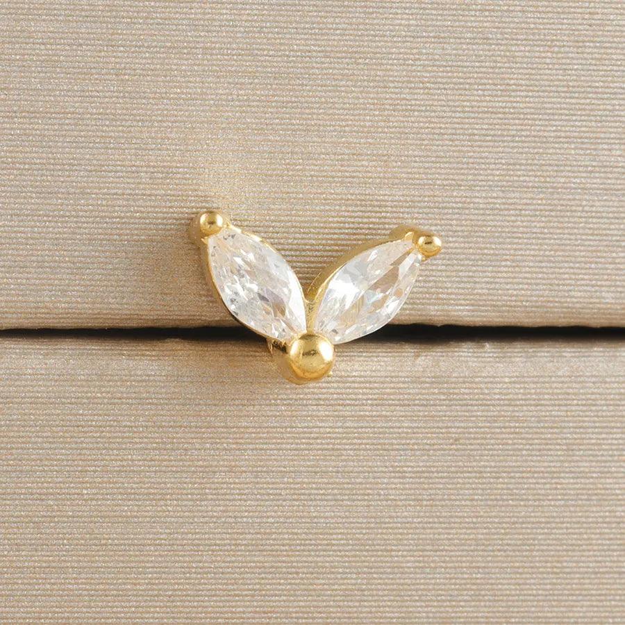 1 Piece Elegant Classic Style Geometric Bee Plating 304 Stainless Steel Artificial Pearls Zircon Drop Earrings Ear Studs - Lilah jewellery boutique