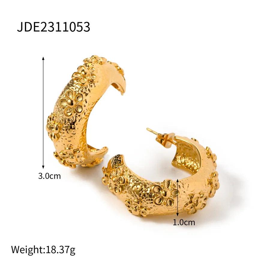 1 Pair Simple Style Classic Style Geometric Plating 304 Stainless Steel Ear Studs - Lilah jewellery boutique