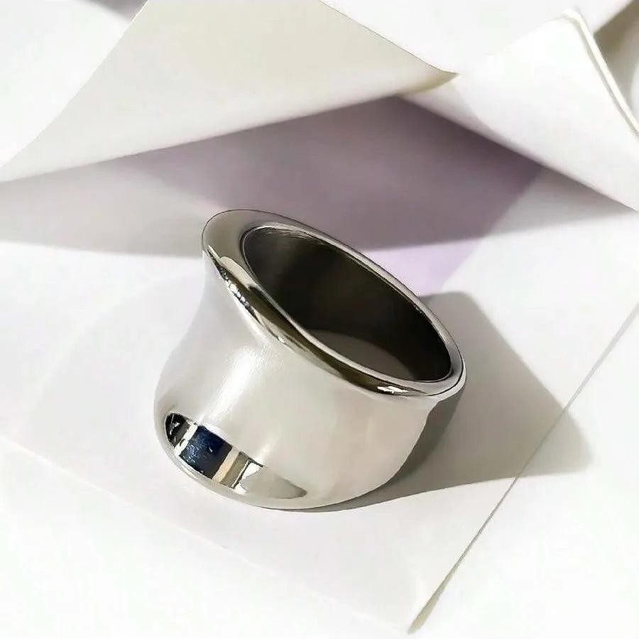 Jewelry Simple Style Classic Style Geometric 316L Stainless Steel Plating Rings - Lilah jewellery boutique