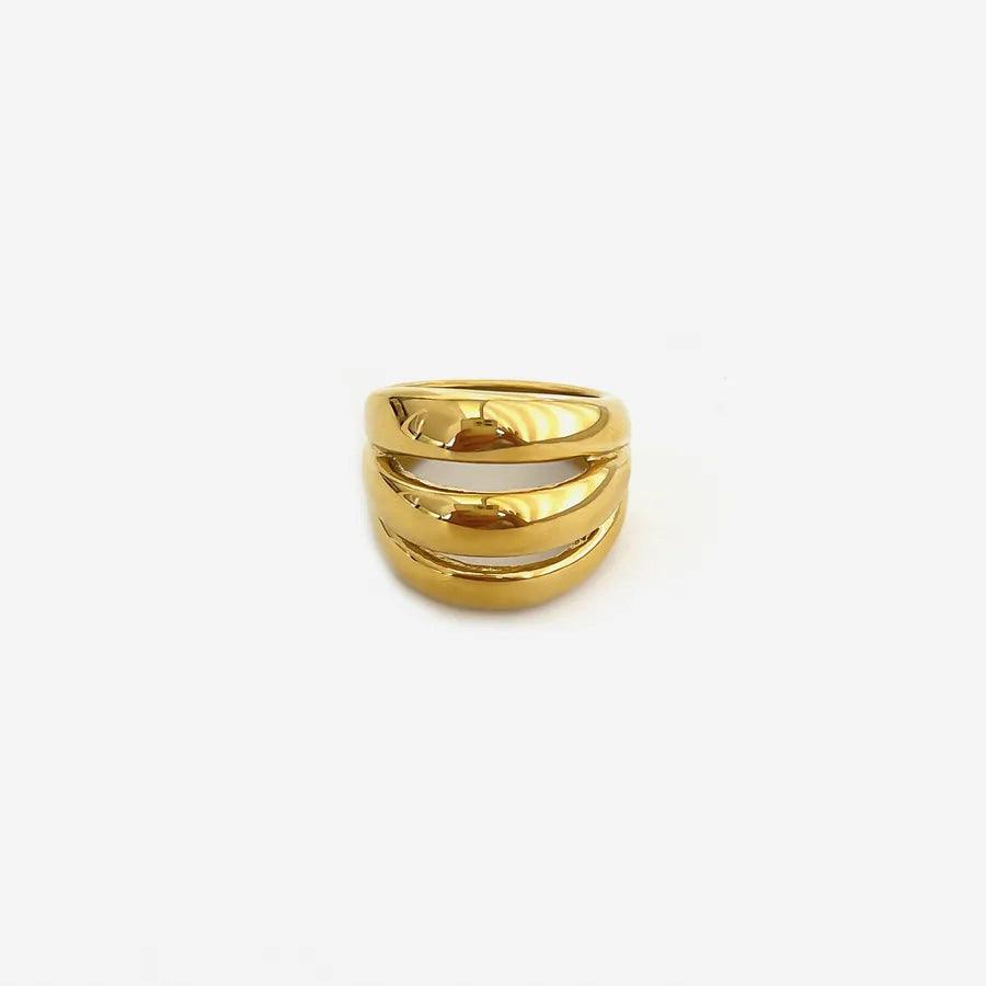 Jewelry Simple Style Classic Style Color Block 316L Stainless Steel Plating Stainless Steel Rings - Lilah jewellery boutique