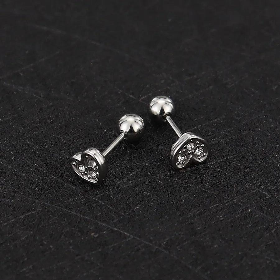 1 Piece Simple Style Commute Geometric Plating Titanium Steel Ear Studs - Lilah jewellery boutique