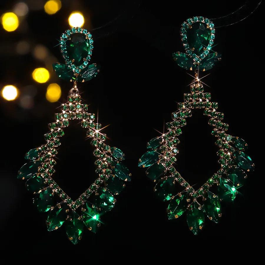1 Pair Hip-Hop Lady Ethnic Style Tassel Inlay 316 Stainless Steel Artificial Rhinestones Drop Earrings - Lilah jewellery boutique