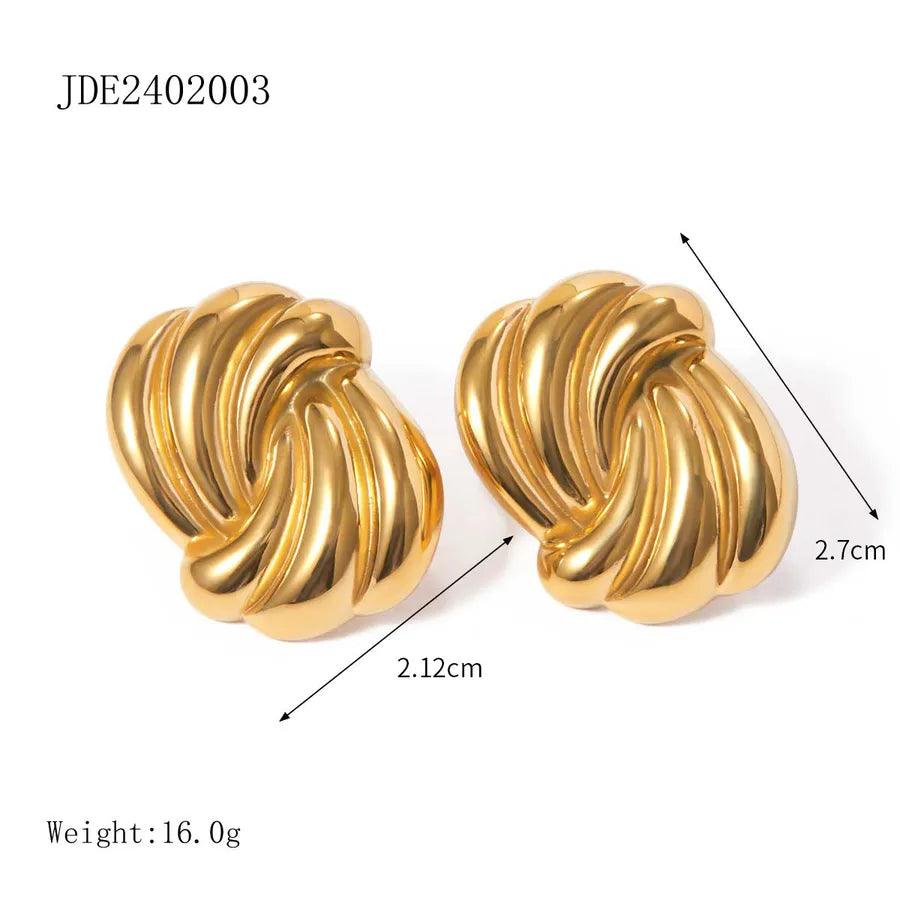 1 Pair Retro Solid Color Tassel 304 Stainless Steel Ear Studs - Lilah jewellery boutique