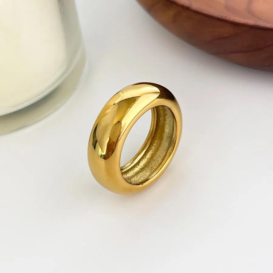 Jewelry Modern Style Classic Style Geometric Solid Color 316L Stainless Steel Plating Rings - Lilah jewellery boutique