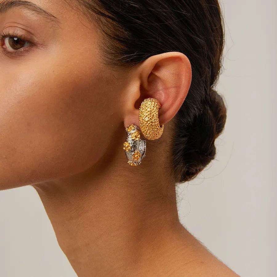1 Pair Simple Style Classic Style Geometric Plating 304 Stainless Steel Ear Studs - Lilah jewellery boutique