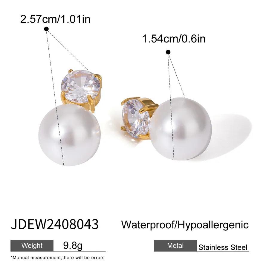 1 Pair Simple Style Classic Style Solid Color 304 Stainless Steel Ear Studs - Lilah jewellery boutique