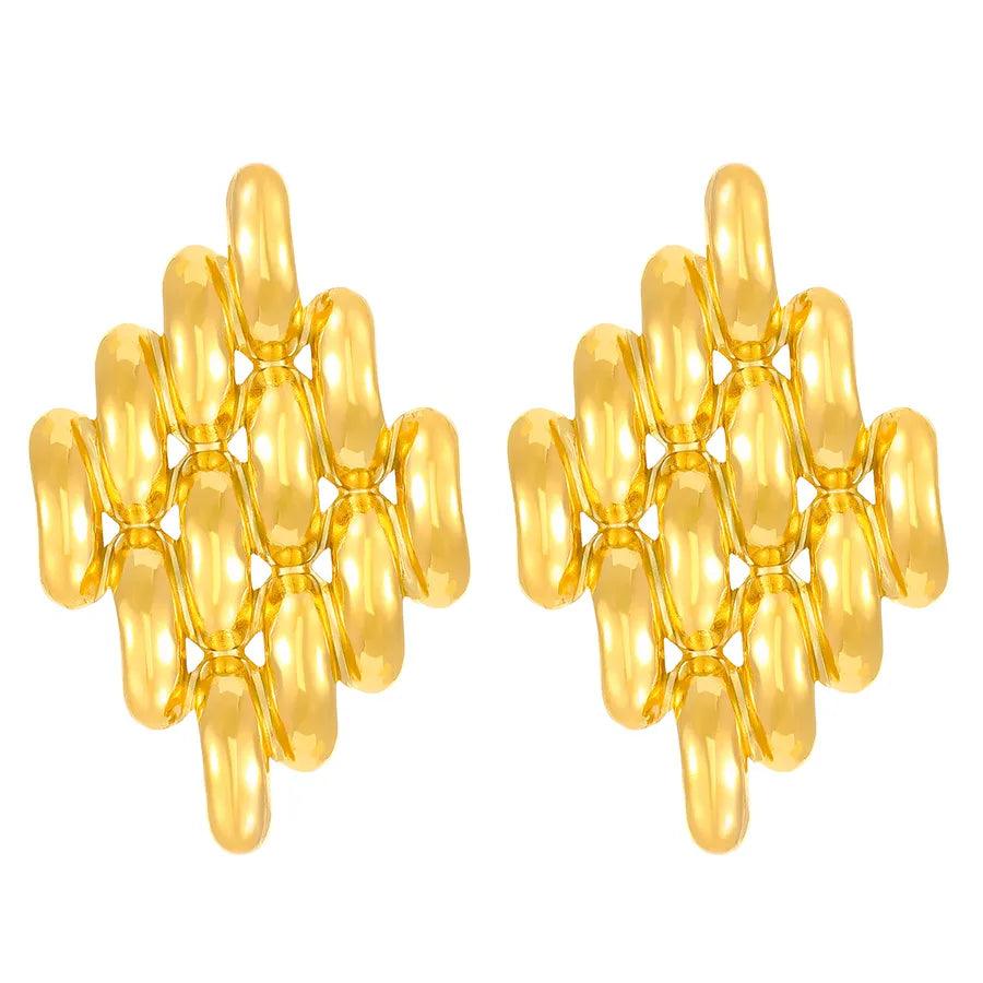 1 Pair Retro Solid Color Plating 304 Stainless Steel Stainless Steel Earrings - Lilah jewellery boutique