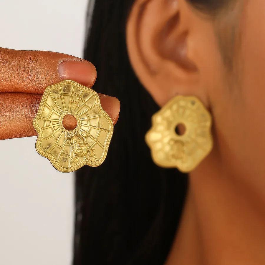 1 Pair Simple Style IG Style Geometric Plating 304 Stainless Steel Ear Studs - Lilah jewellery boutique