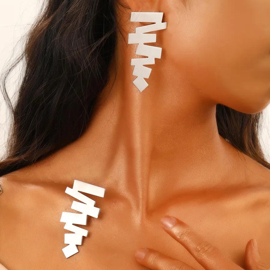 1 Pair Nordic Style Simple Style Geometric Solid Color Titanium Steel Ear Studs - Lilah jewellery boutique