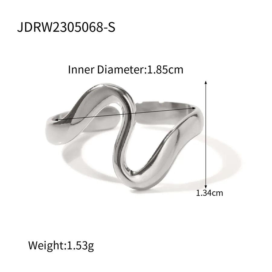 Jewelry Exaggerated Artistic Geometric 304 Stainless Steel Layered Open Rings - Lilah jewellery boutique