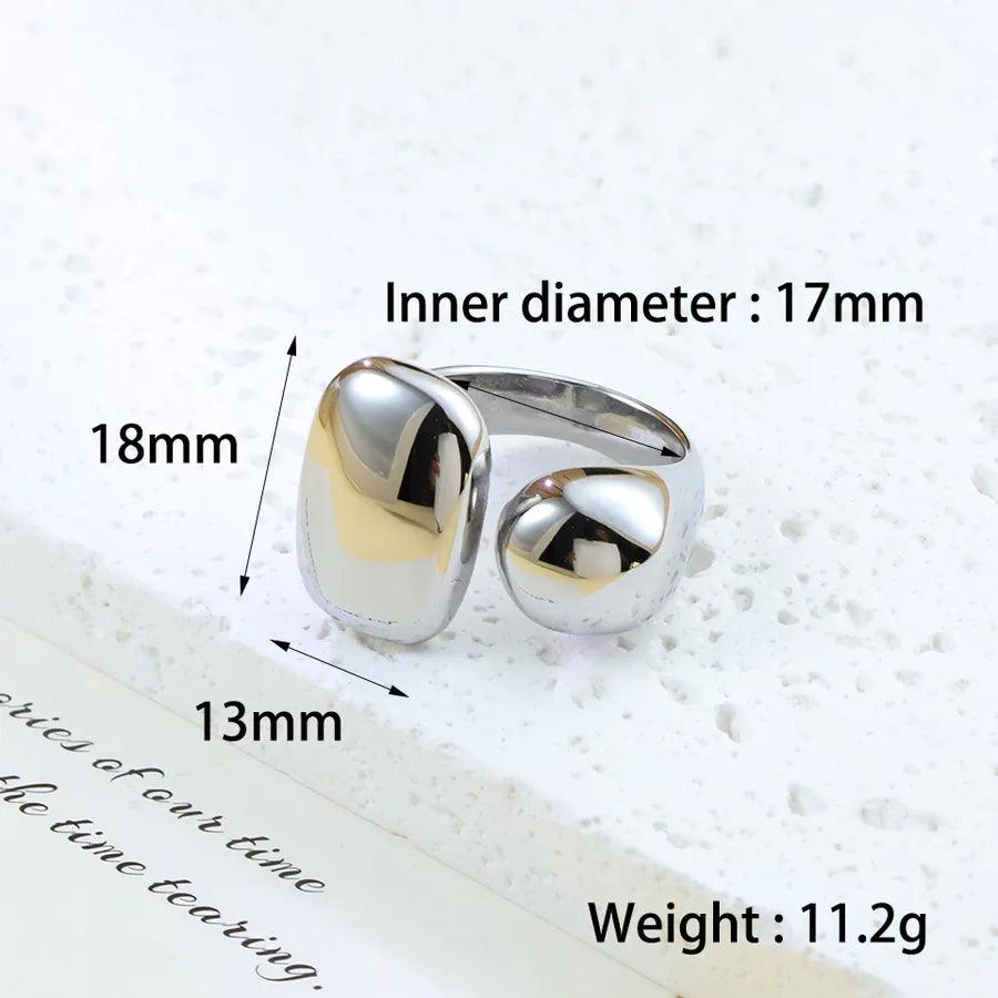 304 Stainless Steel 18K Gold Plated Vintage Style Simple Style Roman Style Handmade Plating Round Dots Rings - Lilah jewellery boutique