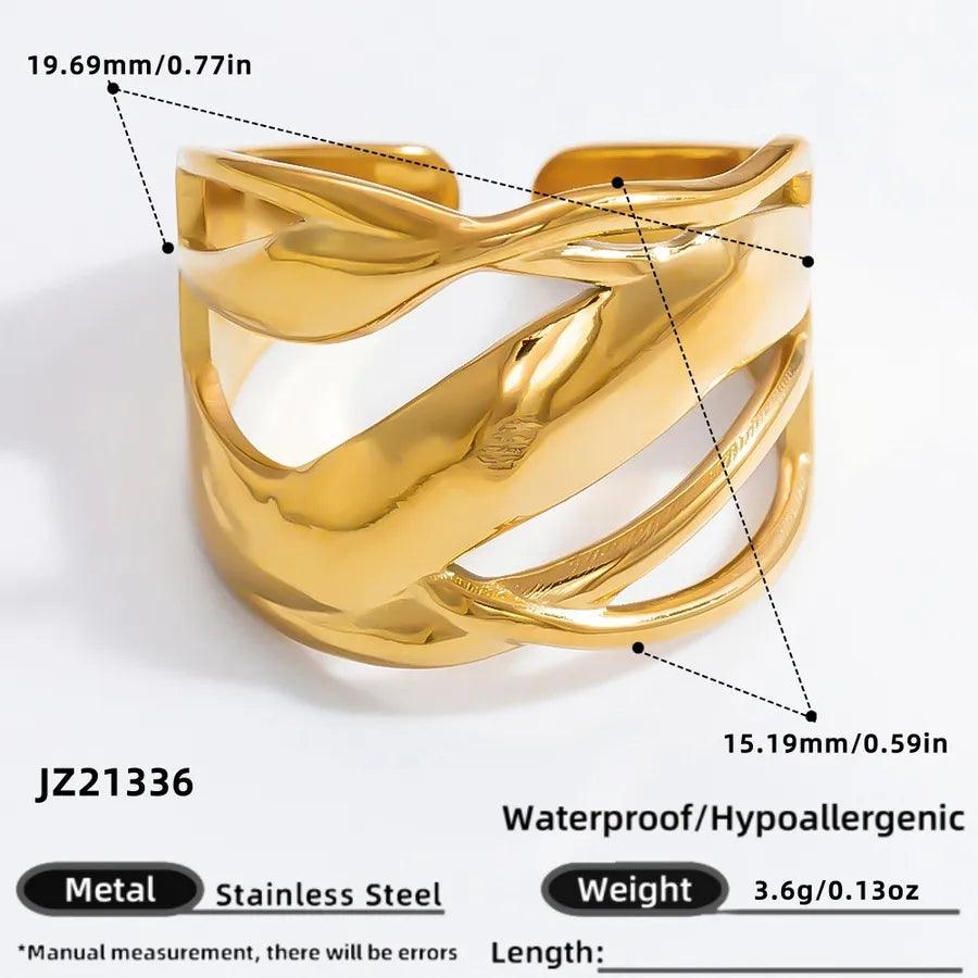 Jewelry Simple Style Geometric 304 Stainless Steel Pearl Rings - Lilah jewellery boutique