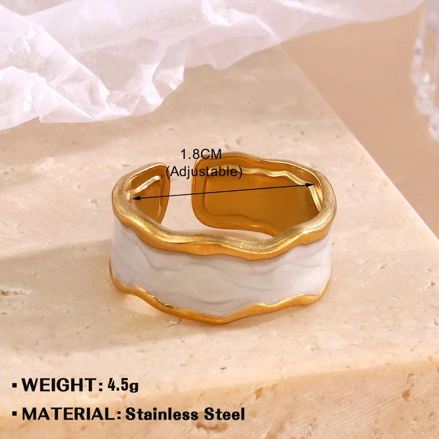 Wholesale Jewelry Simple Style Geometric 304 Stainless Steel Plating Open Rings - Lilah jewellery boutique
