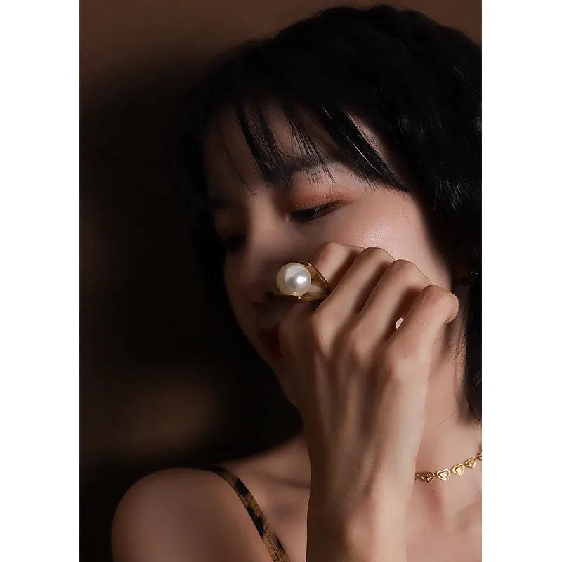 Wholesale Jewelry Fashion Geometric 304 Stainless Steel Artificial Pearls 18K Gold Plated Plating - Lilah jewellery boutique