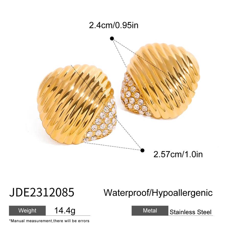 1 Pair Simple Style Classic Style Geometric 304 Stainless Steel Ear Studs - Lilah jewellery boutique
