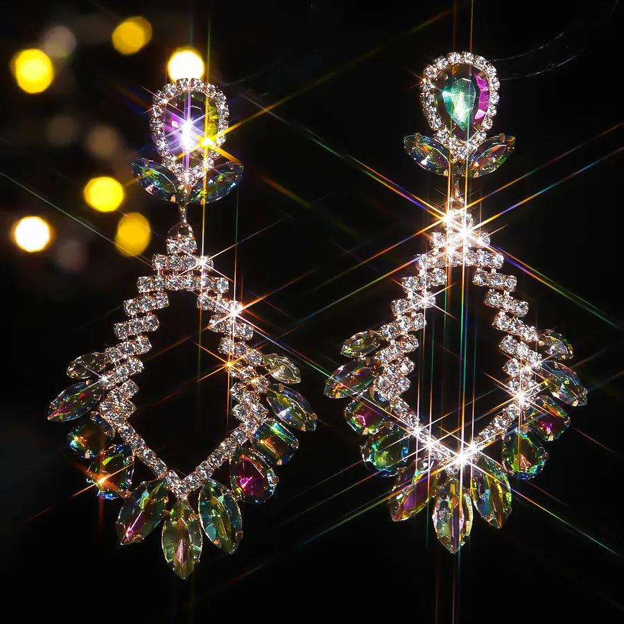1 Pair Hip-Hop Lady Ethnic Style Tassel Inlay 316 Stainless Steel Artificial Rhinestones Drop Earrings - Lilah jewellery boutique