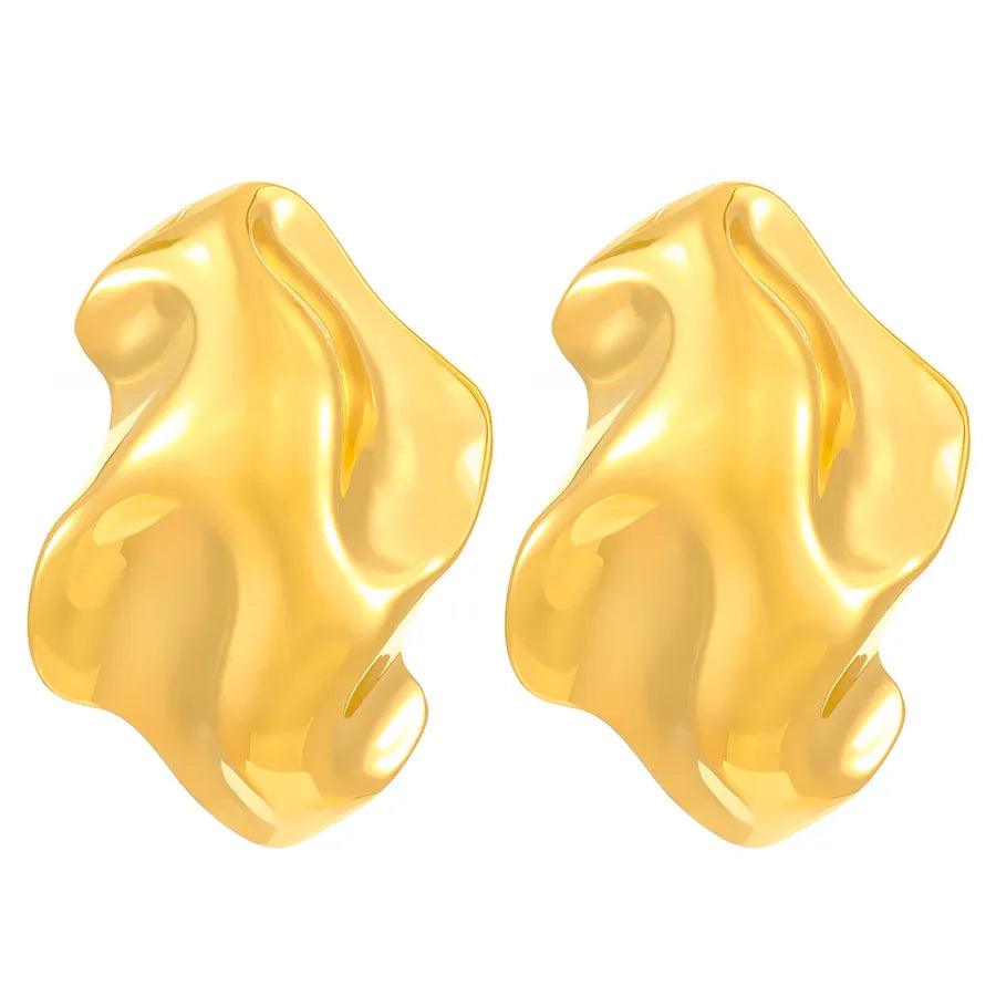 1 Pair Retro Solid Color Plating 304 Stainless Steel Stainless Steel Earrings - Lilah jewellery boutique