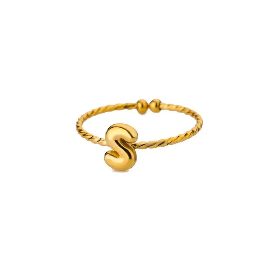 Wholesale Jewelry Elegant Simple Style Streetwear Letter 304 Stainless Steel Plating Open Rings - Lilah jewellery boutique