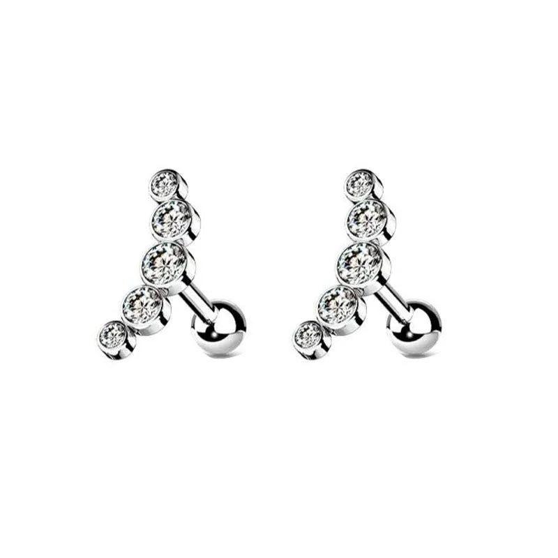1 Piece Modern Style Classic Style Geometric Plating 304 Stainless Steel Ear Studs - Lilah jewellery boutique