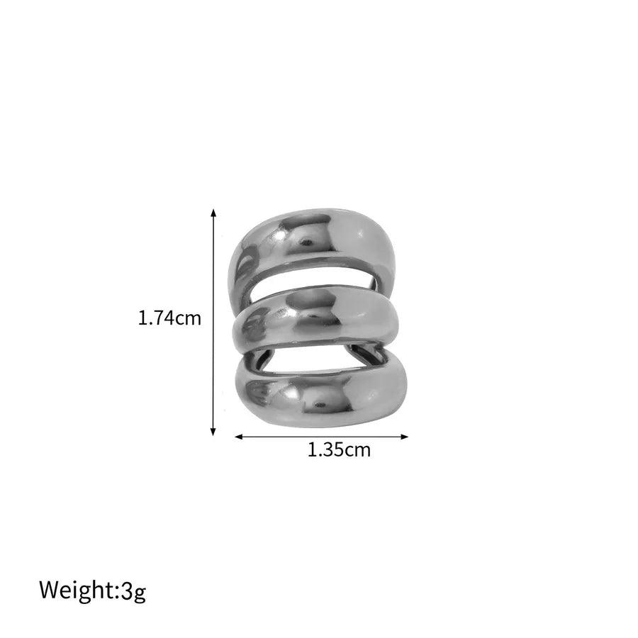 1 Piece Simple Style Classic Style C Shape Solid Color Polishing Plating 304 Stainless Steel 18K Gold Plated Ear Cuffs - Lilah jewellery boutique