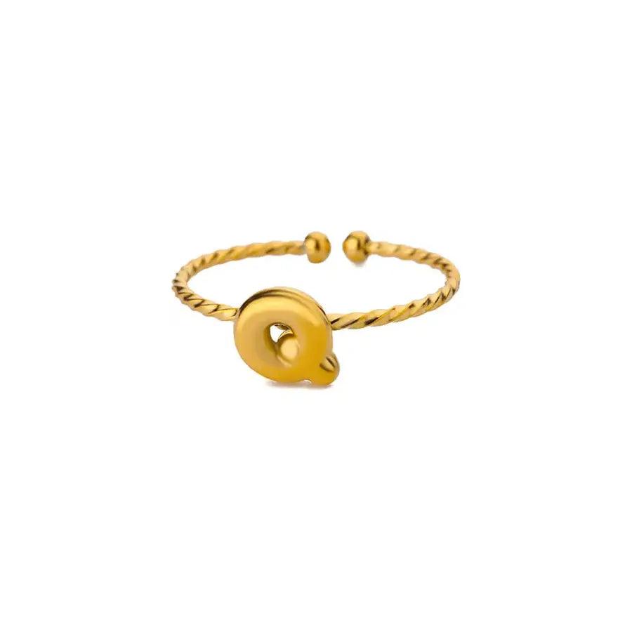 Wholesale Jewelry Elegant Simple Style Streetwear Letter 304 Stainless Steel Plating Open Rings - Lilah jewellery boutique