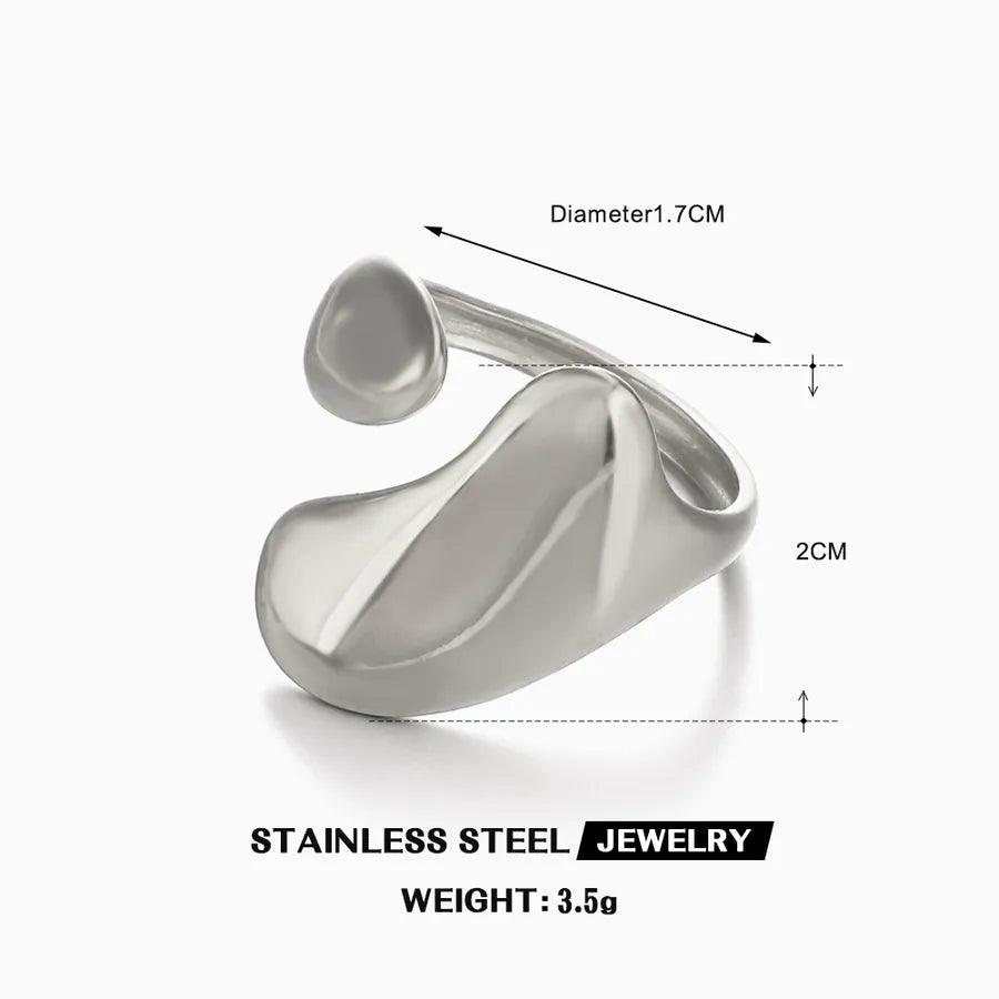 Jewelry IG Style Simple Style 304 Stainless Steel 18K Gold Plated Polishing Open Rings - Lilah jewellery boutique