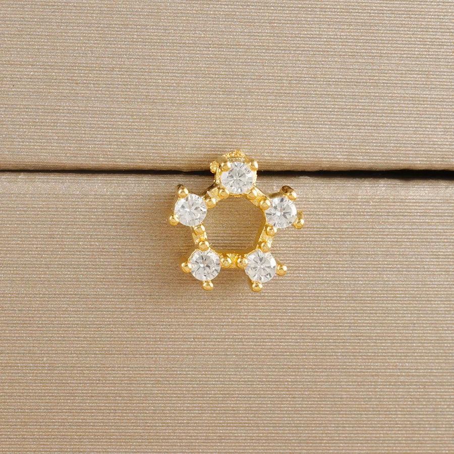 1 Piece Elegant Classic Style Geometric Bee Plating 304 Stainless Steel Artificial Pearls Zircon Drop Earrings Ear Studs - Lilah jewellery boutique